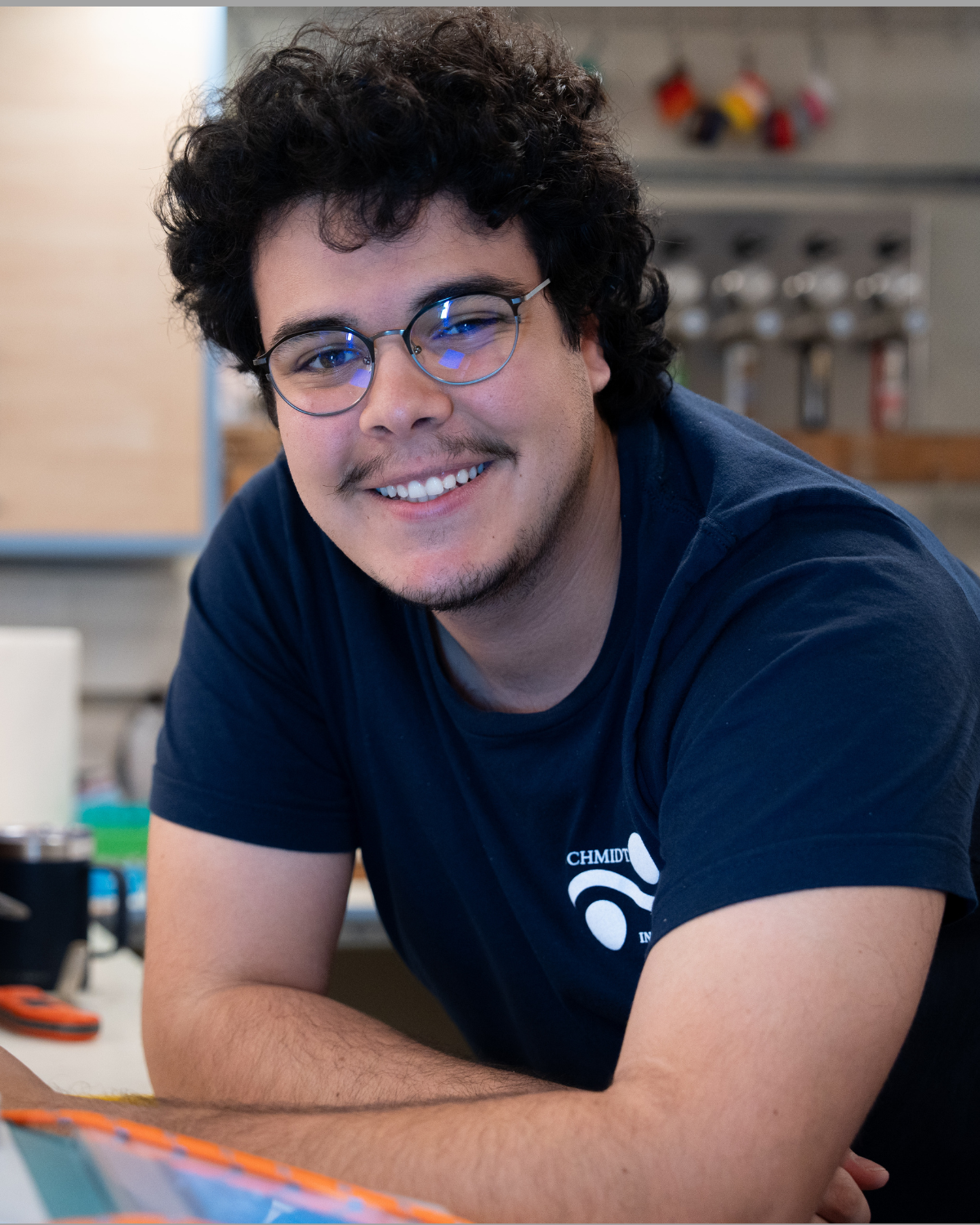 Mattia smiles while doing a winkler titration.